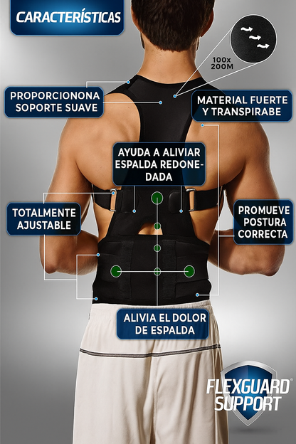 Corrector de Postura “MagnetoPosture Pro” – Soporte Ergonómico con Terapia Magnética